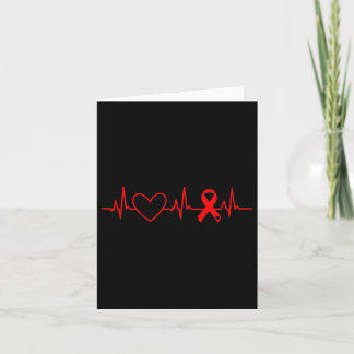 Heart Disease Awareness Month Ribbon Go Red Heart  Card