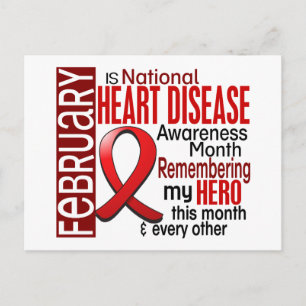 Heart Disease Awareness Month Ribbon I2.2 Postcard