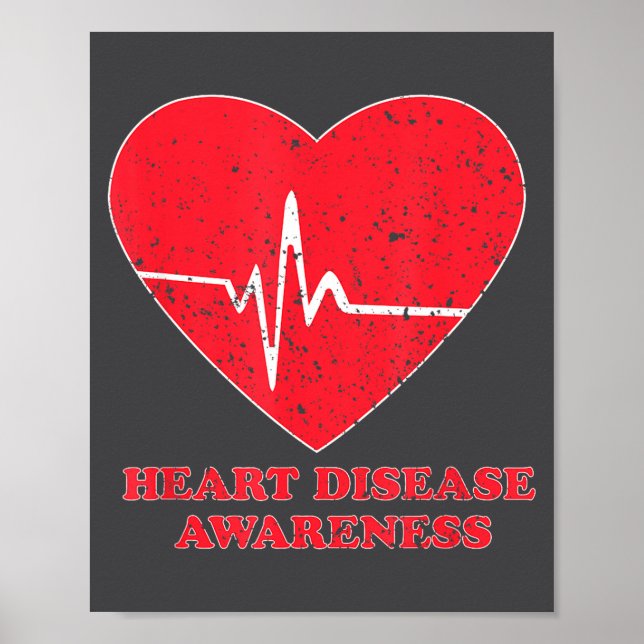 Heart Disease Awareness -national Wear Red Shirt D Poster (Front)