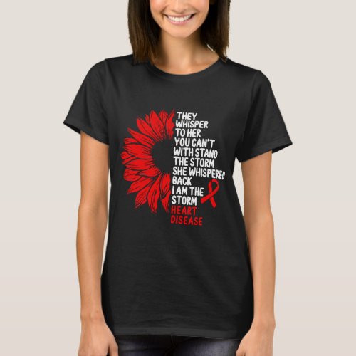 Heart Disease Awareness Purple Ribbon the Storm T_Shirt