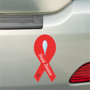 Heart Disease Awareness  Ribbon Car Magnet