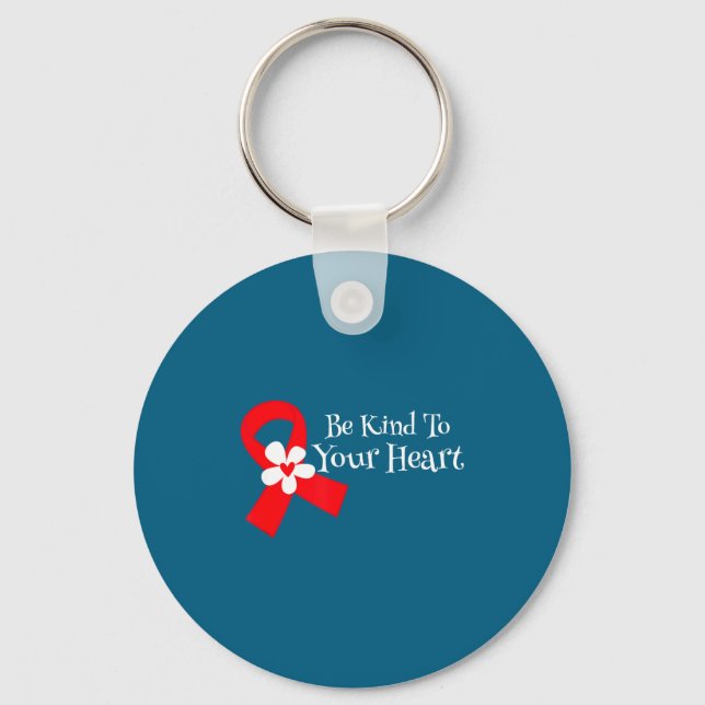 Heart Disease Awareness Shirt Heart Health Month  Keychain (Front)