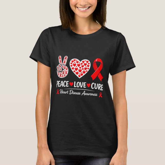 Heart Disease Awareness  T-Shirt (Front)