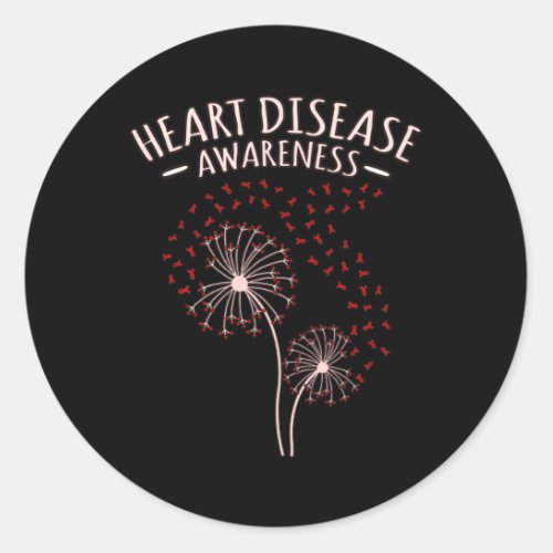 Heart Disease Awareness Trees Survivor Patient Gra Classic Round Sticker