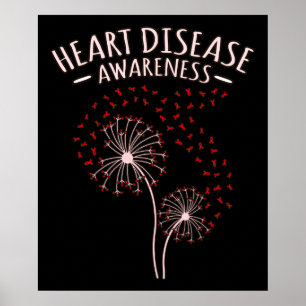 Heart Disease Awareness Trees Survivor Patient Gra Poster