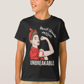 Heart Disease Awareness Warrior Unbreakable Surviv T-Shirt
