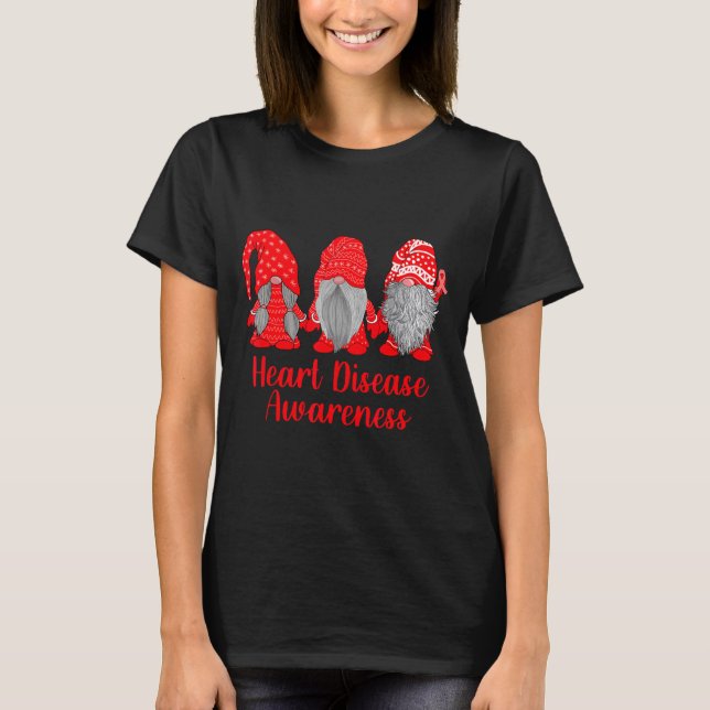 Heart Disease Awareness Wear Red In February Famil T-Shirt (Front)