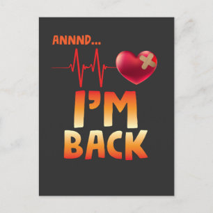 Heart disease bypass surgery recovering postcard