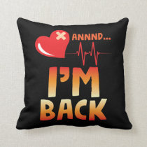 Heart disease bypass surgery recovering throw pillow