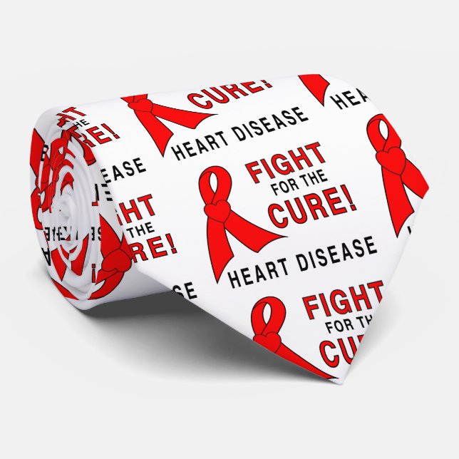 Heart Disease Fight for the Cure Neck Tie (Rolled)