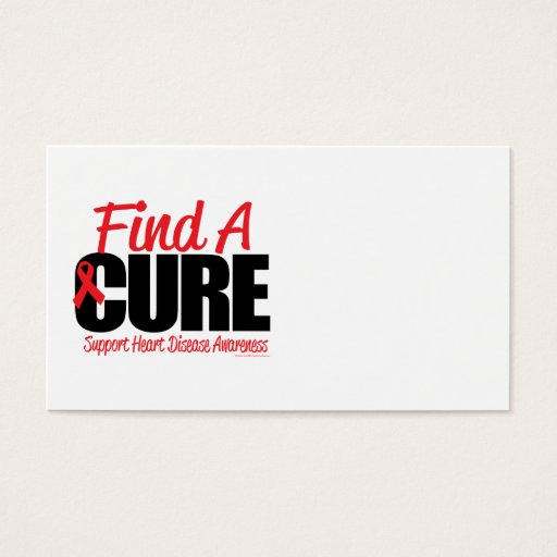Customizable Heart Disease Find A Cure Business Card Template