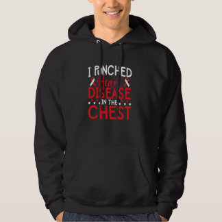 Heart Disease Funny I Punched It in the Chest Hoodie