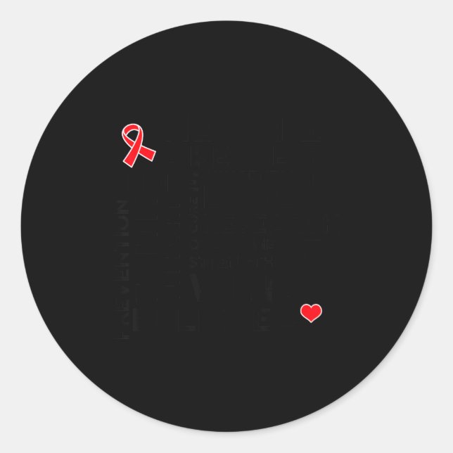 Heart Disease Month Suprt Walk Tee  Classic Round Sticker (Front)