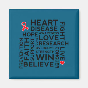 Heart Disease Month Suprt Walk Tee  Magnet