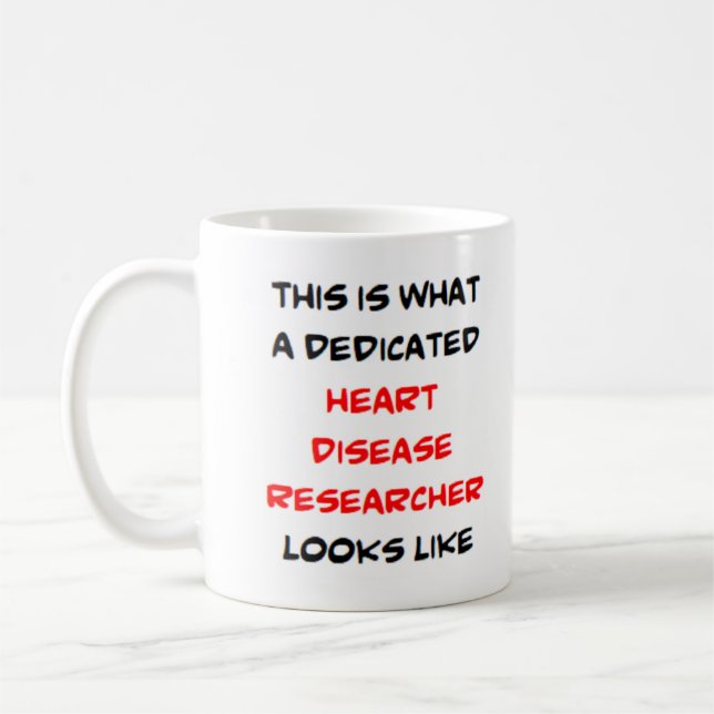 heart disease researcher, awesome coffee mug (Left)