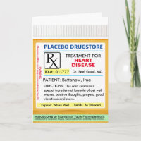 HEART DISEASE RX Prescription for Health Get Well Card