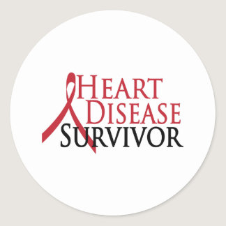 Heart Disease Survivor Classic Round Sticker