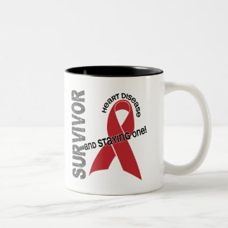 Heart Disease Survivor Two-Tone Coffee Mug