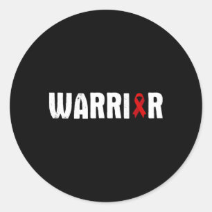 Heart Disease Warrior - Awareness Fighter Quote Sa Classic Round Sticker