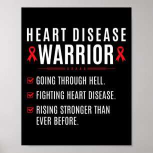 Heart Disease Warrior Awareness Survivor To Do Lis Poster