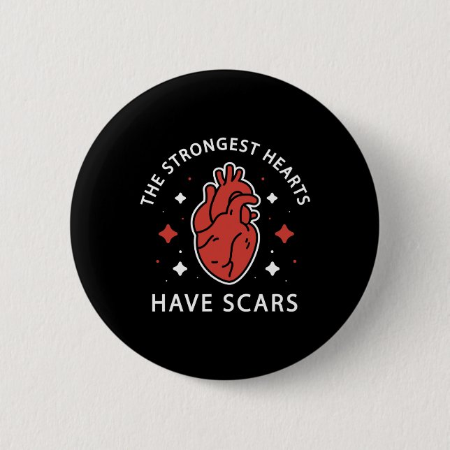 Heart Disease Warrior Chd Awareness  Button (Front)