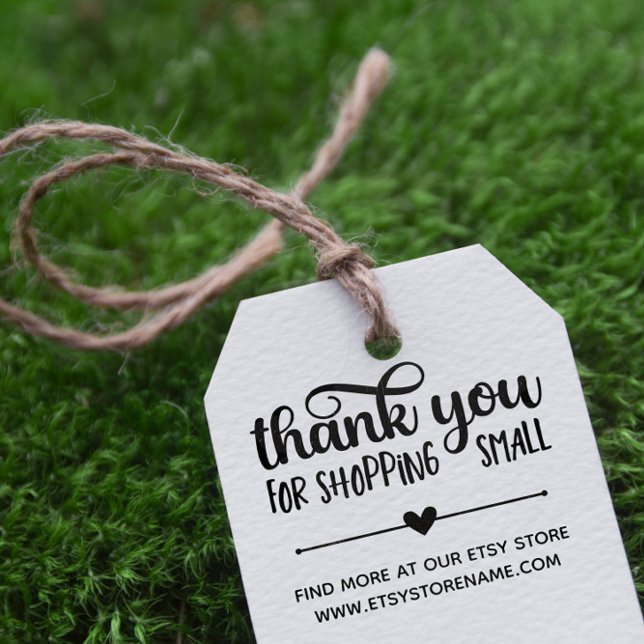 Heart Divider Thank You For Shopping Small Rubber Stamp (Creator Uploaded)