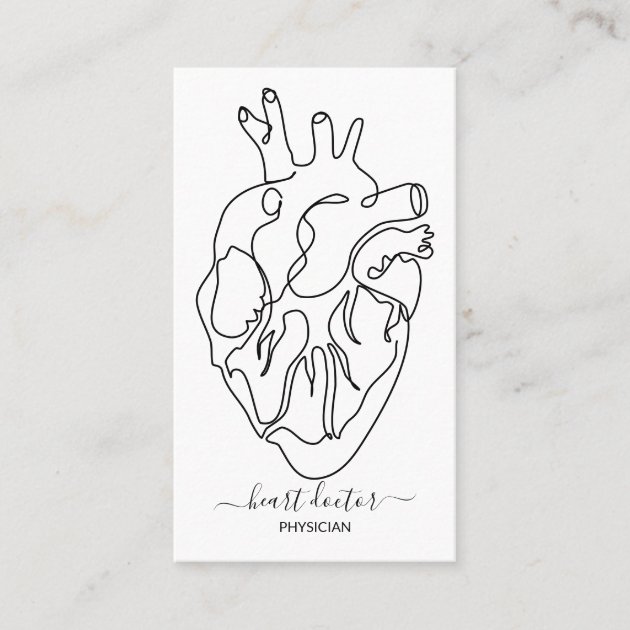 Heart doctor business card