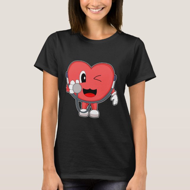 Heart Doctor Stethoscopes T-Shirt (Front)