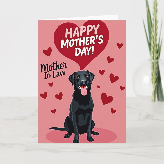 Heart Dog Mothers Day Card (Front)