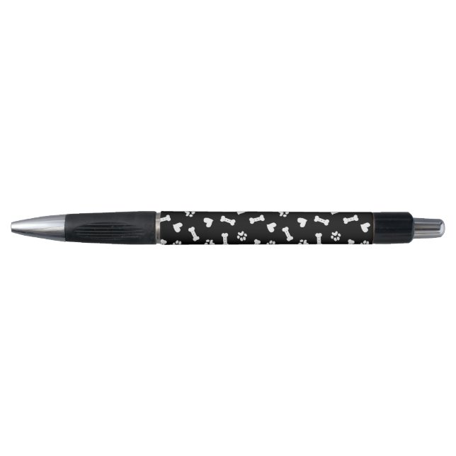 Heart Dog Paws And Bone Black Tote Bag Neck Tie Bl Pen (Front)