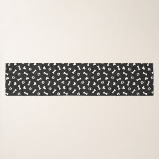Heart Dog Paws And Bone Black Tote Bag Neck Tie Bl Scarf
