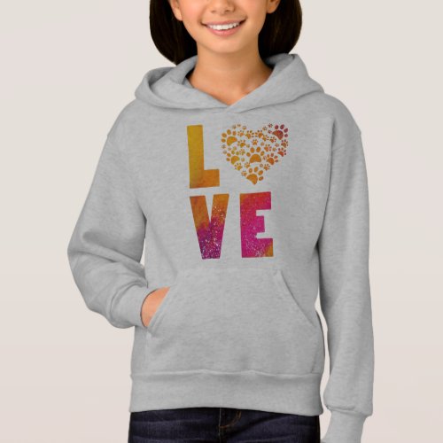 Heart Dog Paws Cute  For Animal Rescue product Hoodie