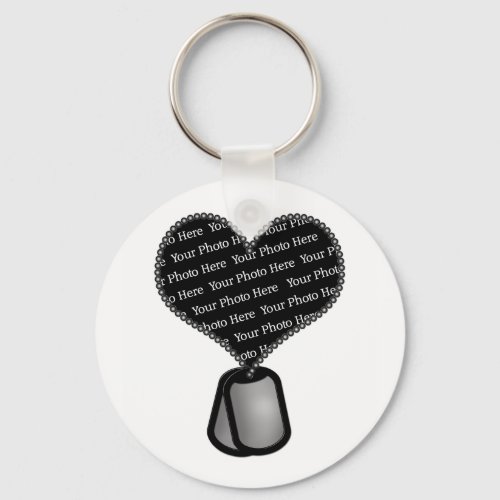 Heart Dog Tag Photo _ DIY Custom Keychain