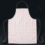 Heart dooddle pattern apron<br><div class="desc">A series of cute little pink hearts for this simple and romantic pattern. Customizable: you can change the hearts' color and the background if you like.</div>