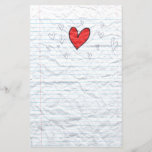 Heart Doodle Notebook Paper at Zazzle