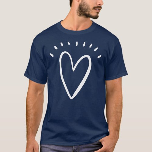 Heart Doodle Valentines Day  T_Shirt