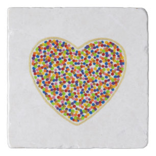 Heart Dots Marble Trivet