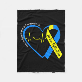 Heart down syndrome awareness trisomy 21 men women fleece blanket