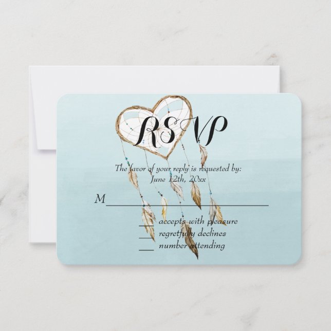 Heart Dream Catcher RSVP (Front)