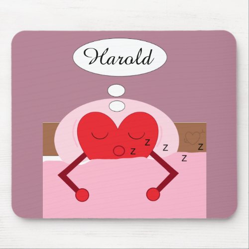 Heart Dreams Pink and Purple Mouse Pad