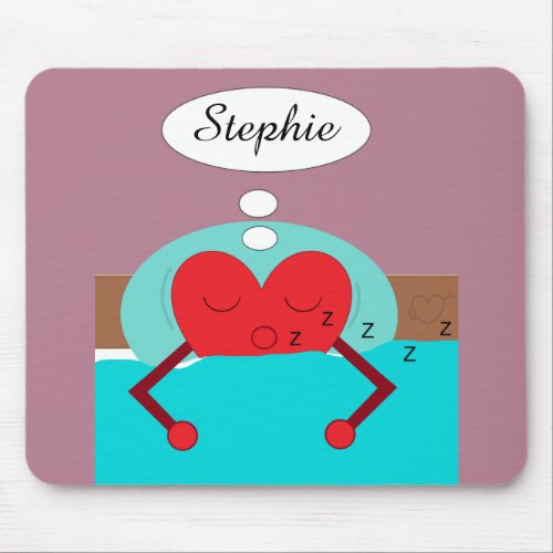 Heart Dreams Purple and Green Mouse Pad