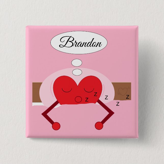 Heart Dreams Shades of Pink Button (Front)