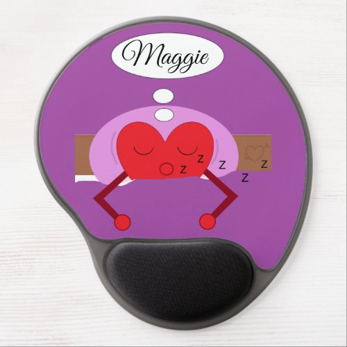 Heart Dreams Shades of Purple Gel Mouse Pad