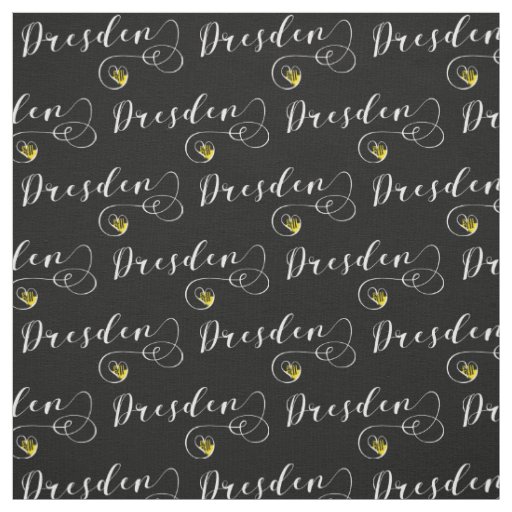 Heart Dresden Deutschland, Germany Fabric
