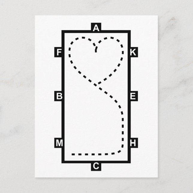 Heart Dressage Circle Postcard (Front)