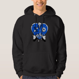 Heart Dripping Streetwear Racer Blue 5s Matching Hoodie