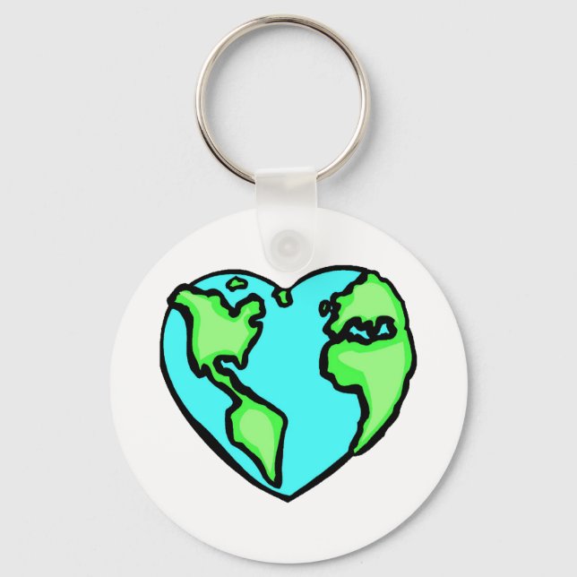 Heart Earth Keychain (Front)