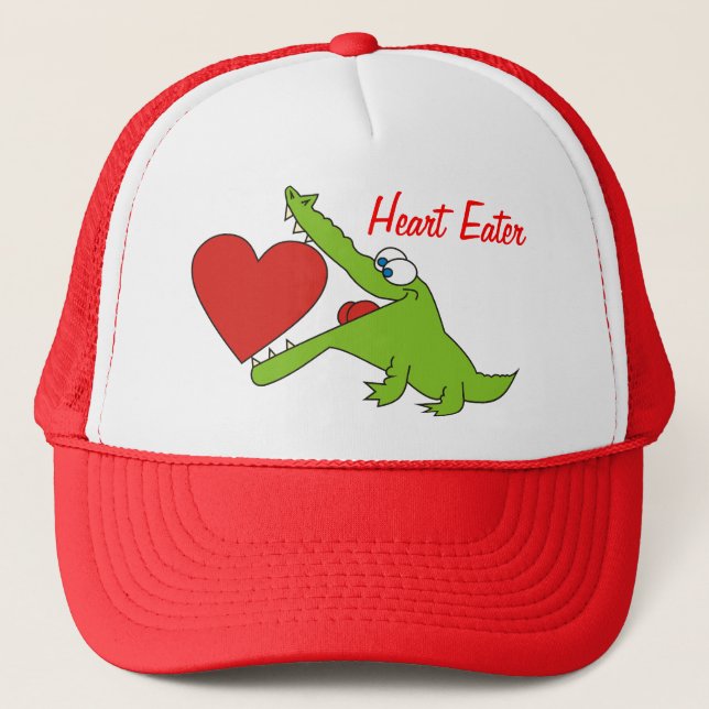 Heart Eater Funny Crocodile Hat (Front)