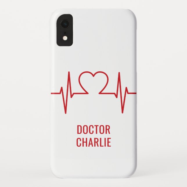 Heart EKG custom name & color phone cases (Back)