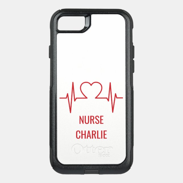 Heart EKG custom name & occupation phone cases (Back)